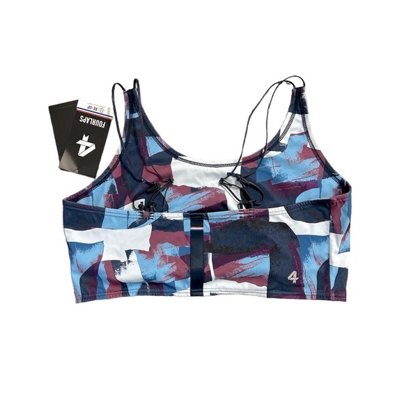 NWT Fourlaps Poise Longline Bra Size XL Abstract Landscape Print - Picture 4 of 10